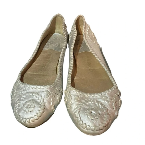 JACK ROGERS WOVEN SILVER FLATS - Picture 3 of 5